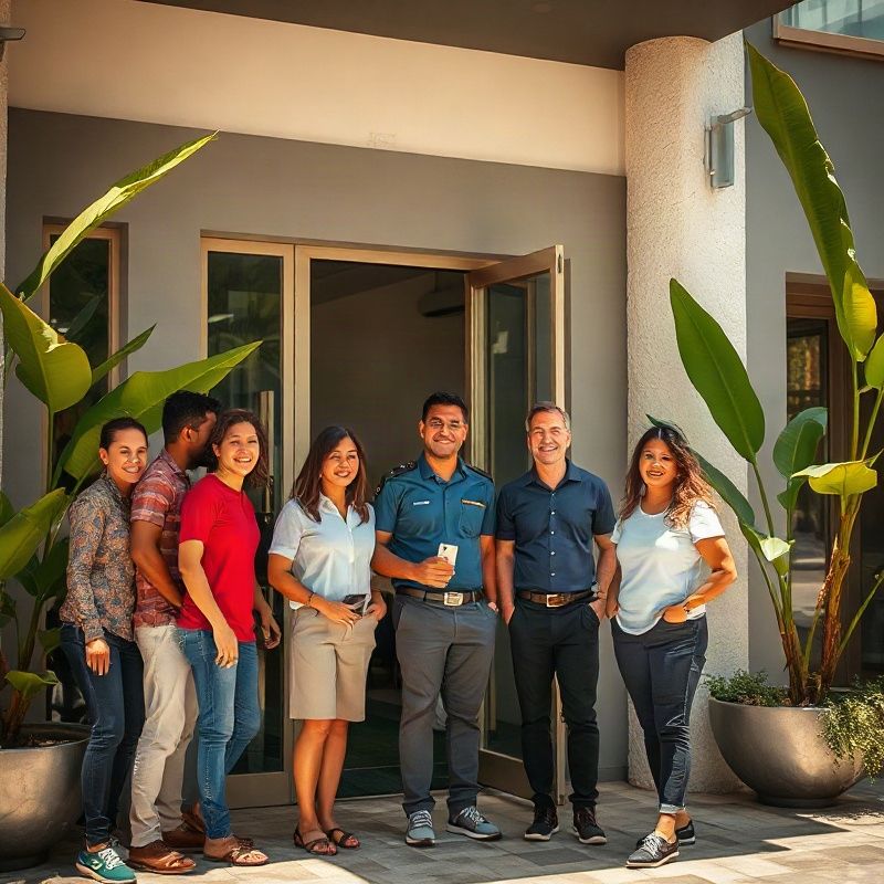 Equipe da Forgepalpha em frente ao escritório em Recife