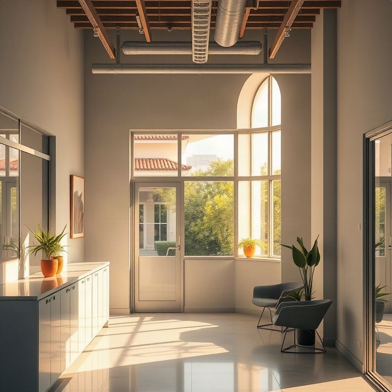 Interior do escritório da Forgepalpha em Recife com luz natural